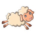 Running sheep icon, cartoon style Royalty Free Stock Photo