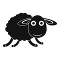 Running sheep icon, simple style Royalty Free Stock Photo