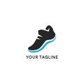 Running Shoe Icon. Sport colorful logo with sneakers Royalty Free Stock Photo