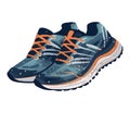 Running shoe symbolizes athletes healthy lifestyle