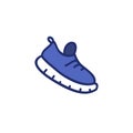 Running shoes doodle icon