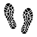 Running shoes foot print imprint. Sport shoe footprint icon. Vector illustration Royalty Free Stock Photo