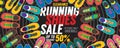 Running Shoes Sale 6250x2500 pixel Banner.