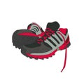 Running shoes, vector sports footwear Royalty Free Stock Photo