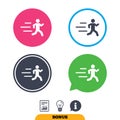 Running sign icon. Human sport symbol.