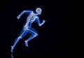 Running skeleton. Contains clipping path. Royalty Free Stock Photo