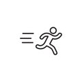 running Speed icon Outline vector for web ui
