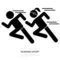 running sport icon, rush icon vector