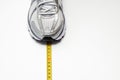 Running sport shoe and centimeter concept