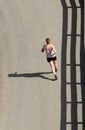 Running, sport, top view