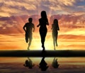 Running sports. Competition athletes runners Royalty Free Stock Photo