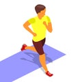 Running sprinter isometric