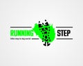 Running Step Logo, running logo, shoes logo, runner