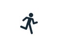 Running Stick Man Icon Vector Logo Template Illustration Design