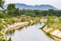 Irrigation Canal from bhadra dam, karnataka Royalty Free Stock Photo