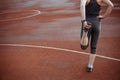 Running stretching runner doing warm-up before the marathon. Royalty Free Stock Photo