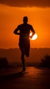 Running into the Sunrise - A Symbol of Endurance and Determination