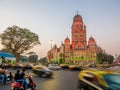 Running taxis near BMC municipal building a UNESCO World Heritage Site in Mumbai