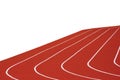 Running Track Isolated Right Royalty Free Stock Photo