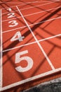 Running track number Royalty Free Stock Photo