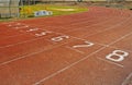 Running track numbers on a start