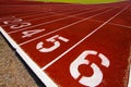Running track for popular sport Royalty Free Stock Photo