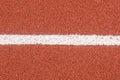 The running track rubber lanes cover texture with line for background Royalty Free Stock Photo