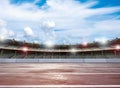 Running track with stadium