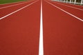 Running track in the stadium. Rubber coating. Royalty Free Stock Photo
