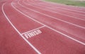 Running track with success or motivation word on vintage style.