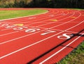 Running track turn. Royalty Free Stock Photo