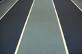 Running track with white lines Royalty Free Stock Photo