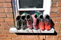 Running trainers out to dry