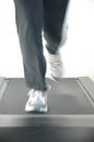 Running on treadmill