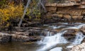 Running water and cascades of Provo river in Uinta Wasatch Cache national forest