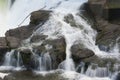 Flowing river water fall rocks Royalty Free Stock Photo