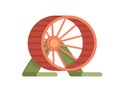 Running wheel for hamster animal vector illustration isolated on white background