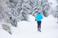 Running in winter Royalty Free Stock Photo
