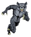 Running wolf mascot Royalty Free Stock Photo