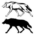 Running wolf Royalty Free Stock Photo