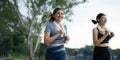 Running woman. Female Runner Jogging during Outdoor Workout in a Park. Healthy lifestyle. Morning Royalty Free Stock Photo