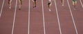 Running woman sprinters runners in 100 meters. Professional sport concept