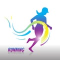 Running women logo and symbol