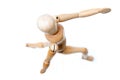 Running wood doll Royalty Free Stock Photo