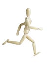 Running Wood Puppet Royalty Free Stock Photo