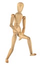 Running wooden figure Royalty Free Stock Photo