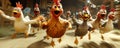 runningchickens, AI generated Royalty Free Stock Photo
