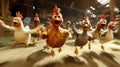 runningchickens, AI generated Royalty Free Stock Photo