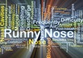 Runny nose background concept glowing Royalty Free Stock Photo