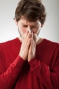 Runny nose Royalty Free Stock Photo
